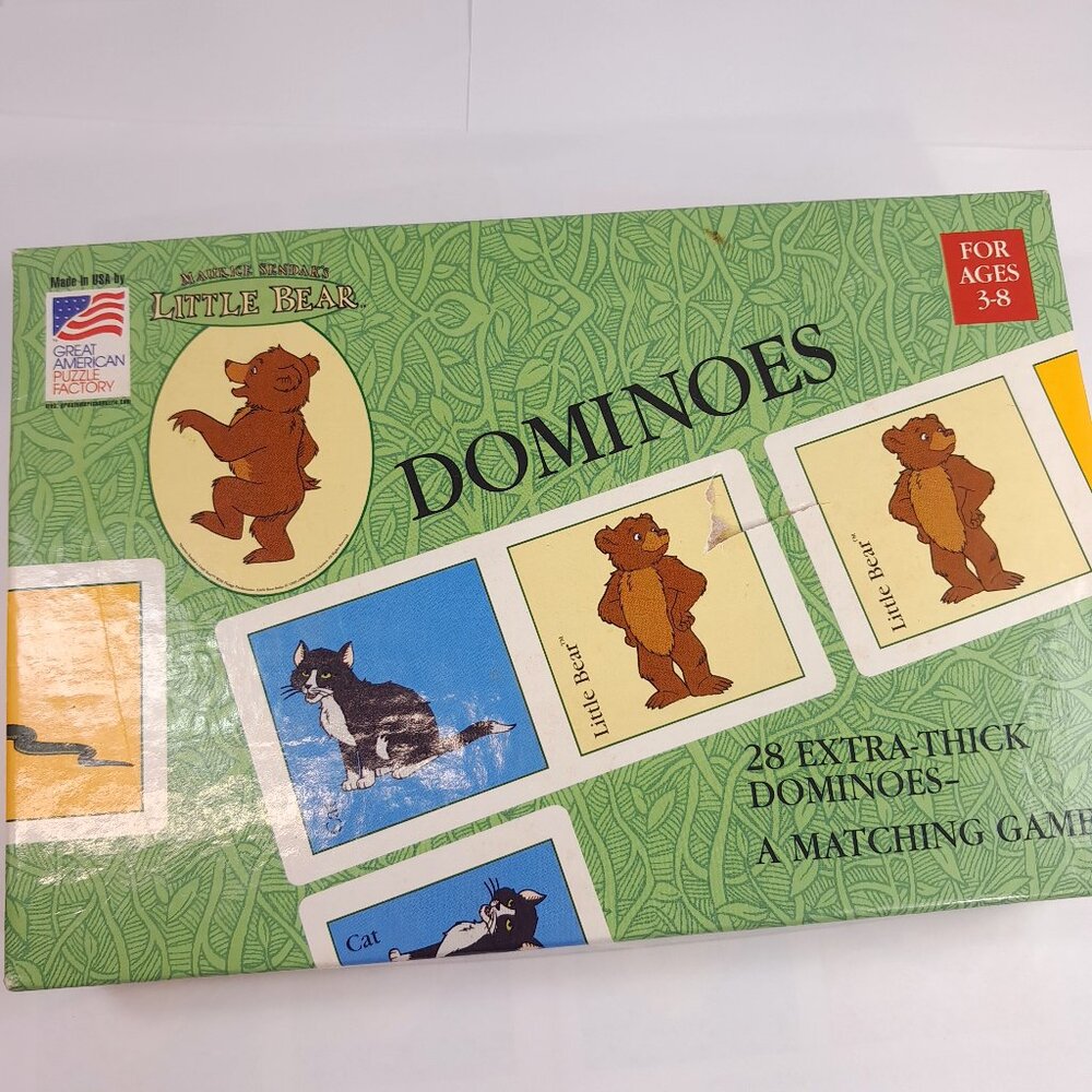 Vintage Maurice Sendak's Little Bear Dominoes A Matching Game kids MADE USA READ
